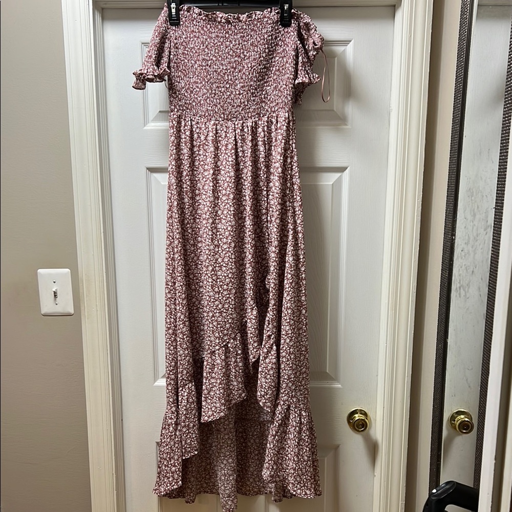 Floral Off-Shoulder Maxi Dress